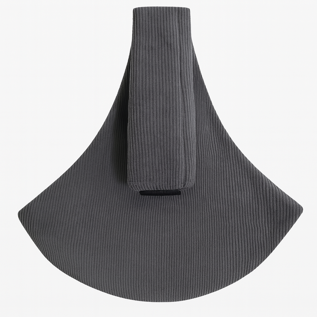 porte bébé gris velours