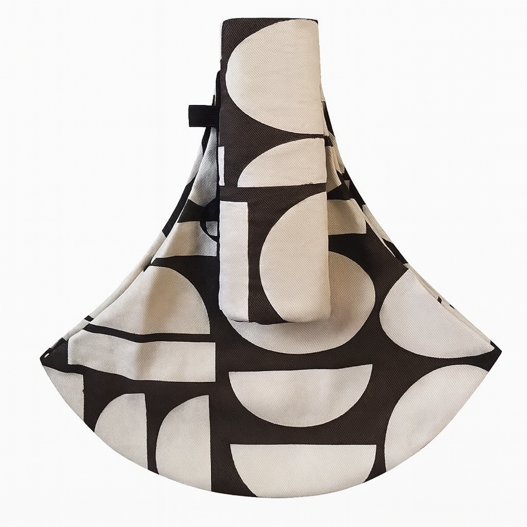 porte bébé bi colore marron et blanc