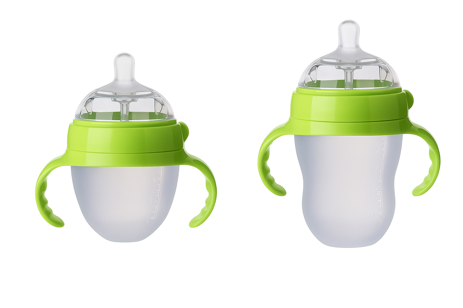 Lot de 2 biberons tétée naturelle – Silicone souple proche du sein maternel (120 ml & 210 ml)