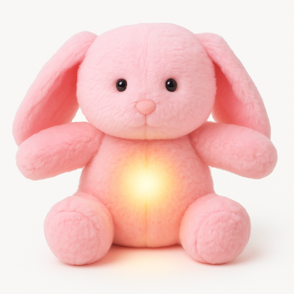 Doudou lapin lumineux apaisant pour bébé – Modèles Lou & Luna