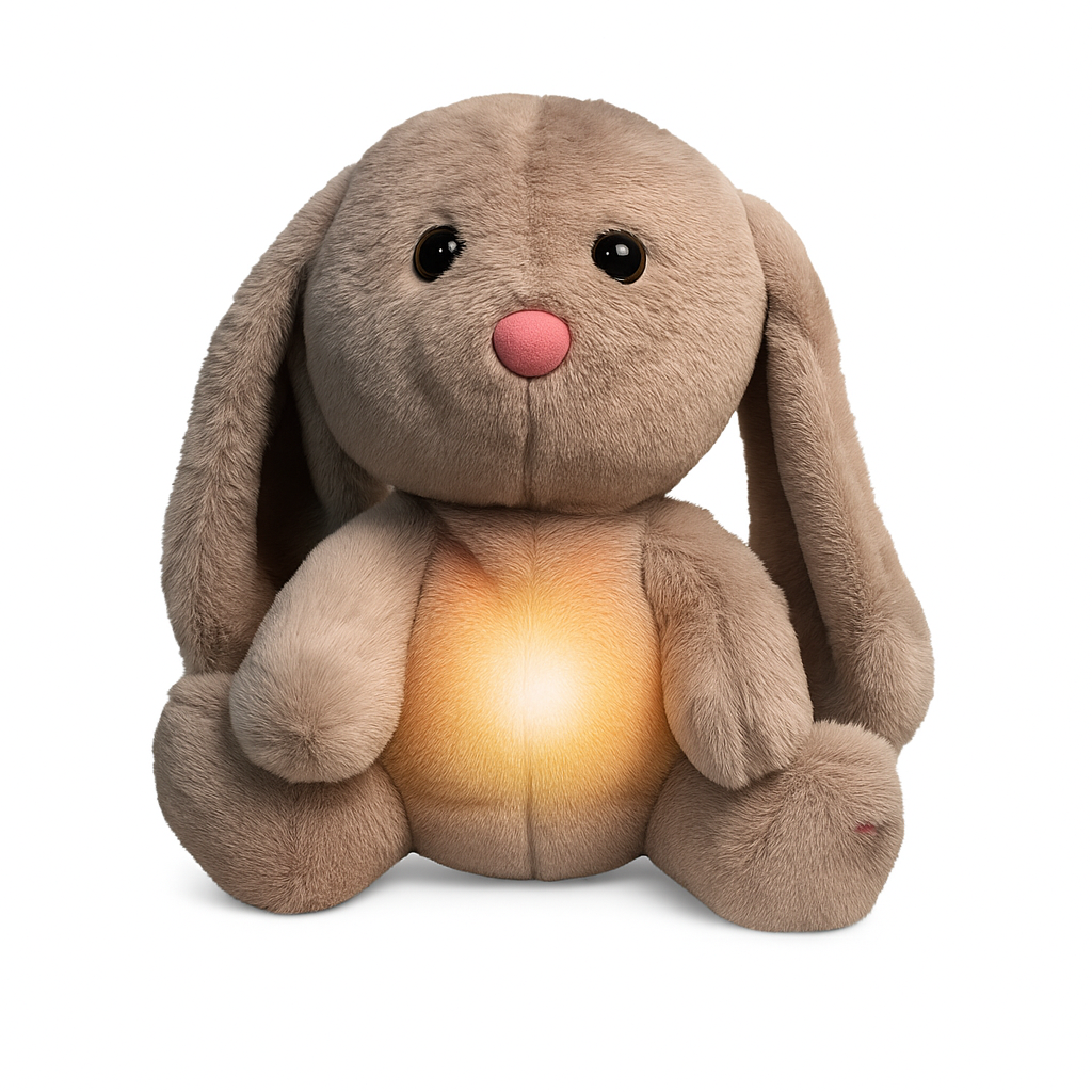 Doudou lapin lumineux apaisant pour bébé – Modèles Lou & Luna
