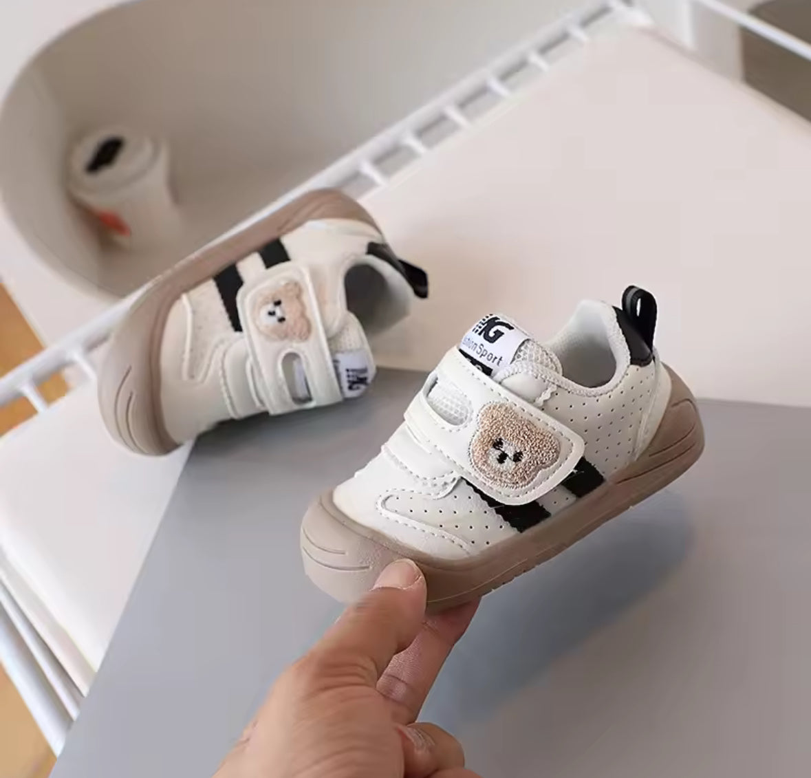 Baskets premiers pas Petit Ourson – souples et confortables