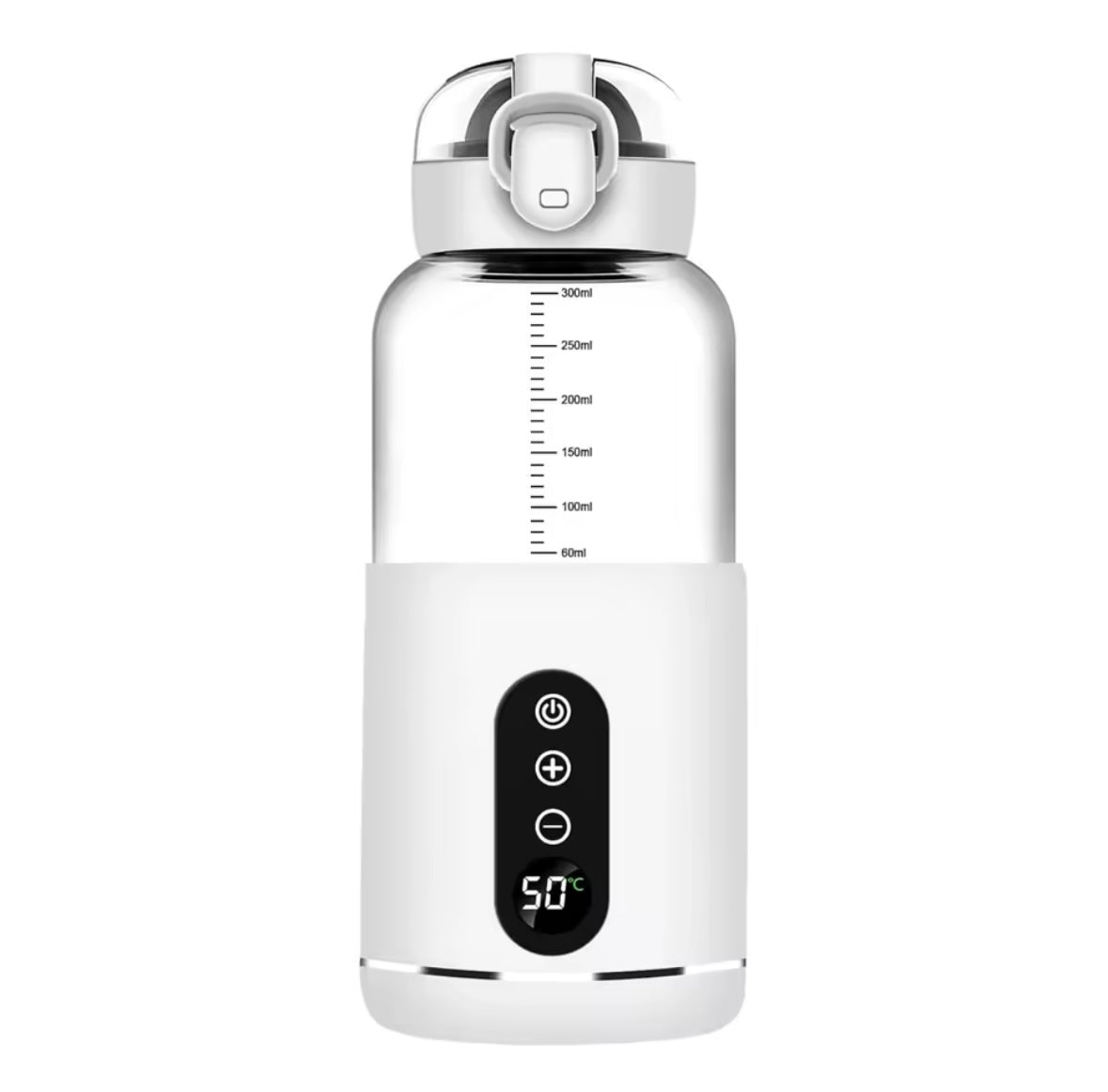 Chauffe-biberon premium portable blanc, rapide avec contrôle de température – BabyNomade